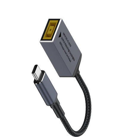 DC Slim Tip Female Input to USB C PD Male Power Charging Cable,for Lenovo Thinkpad Rectangle Mouth Power Adaptor to USB Type-C PD Output 5V/9V/20V.Used to Charge Phones,Tablets,Laptops . This USB C SQ Adapter allows you to reuse your old Lenovo Slim Square Tip  tu usbc usb type c .Power Adapter for Lenovo Big Square Female to USB-C/Type-C