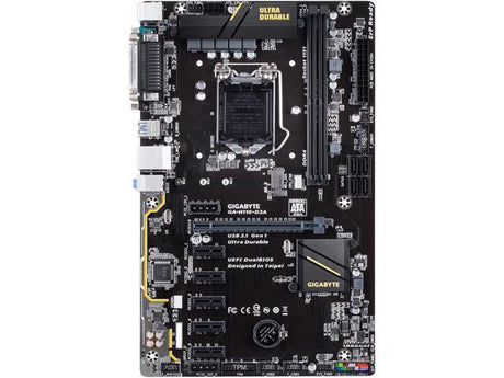 GIGABYTE GA-H110  Cryptocurrency Mining Motherboard cpu G3930  and fan